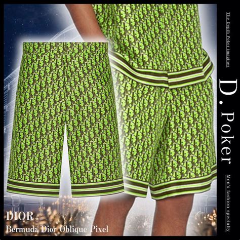 dior green shorts|Dior bermuda shorts.